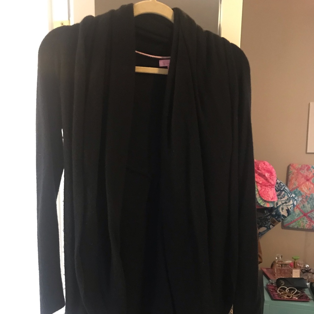 Lilly Pulitzer Black Cashmere Cardigan size small